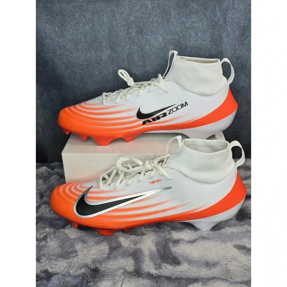 NWB Nike ZM Air Vapor Pro 1 Football Cleats White Orange Mens Size 15 IB2495-107